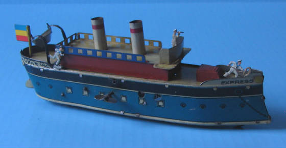 Toy clockwork ocean liner