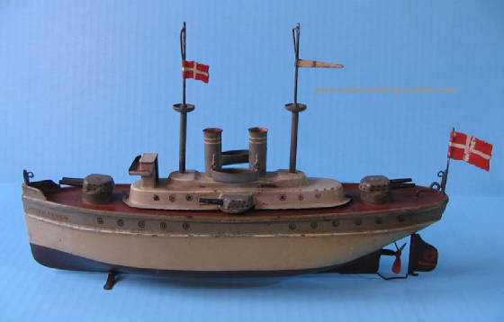 Marklin toy  boat battleship PETER SCRAM,  29 cm.