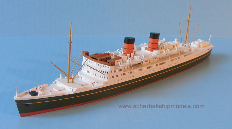 Awatea, waterline ocean liner model in scale 1:600