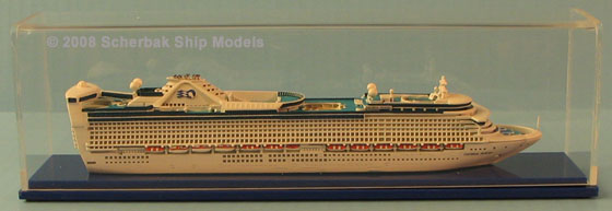 Caribbean Princess cruise ship model 1:1250.