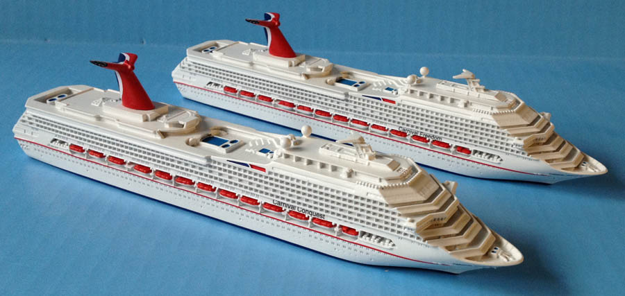 carnival Conquest & Freedom cruise ship models.jpg
