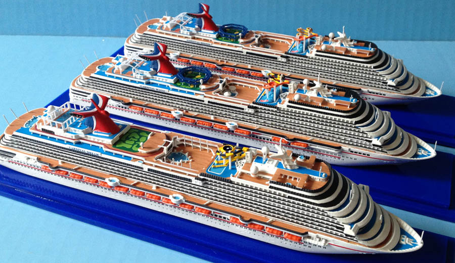 Carnival Dream Class Cruise Ship Models 1 1250 Scale