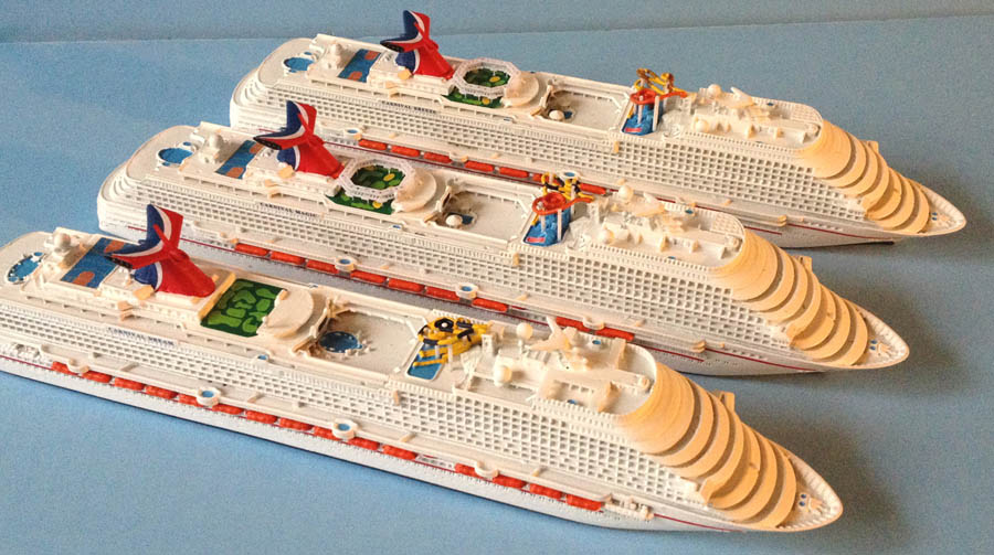 Carnival Dream, Magic, Breeze cruise ship models