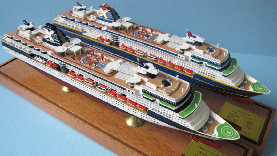 Celebrity MIllennium cruise ship scale model