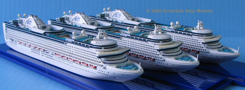Crown Princess subclass models -3 cruise ships