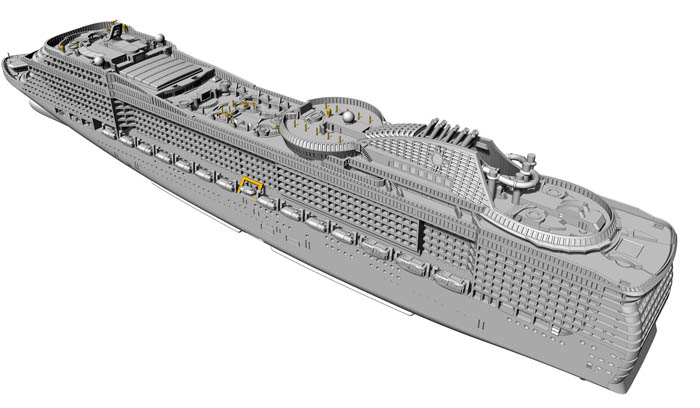 MSC Fantasia class cruise ship model