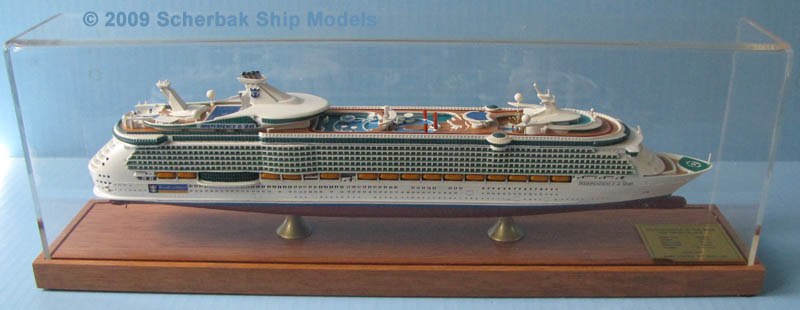 Freedom of the Seas class cruise ship model incase