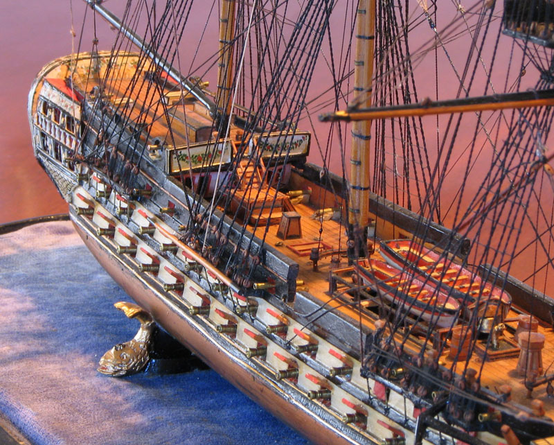 Prisoner of  war boxwood ship model Napoleonic era