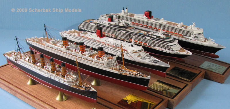 Collect all Cunard ship models from Scherbak