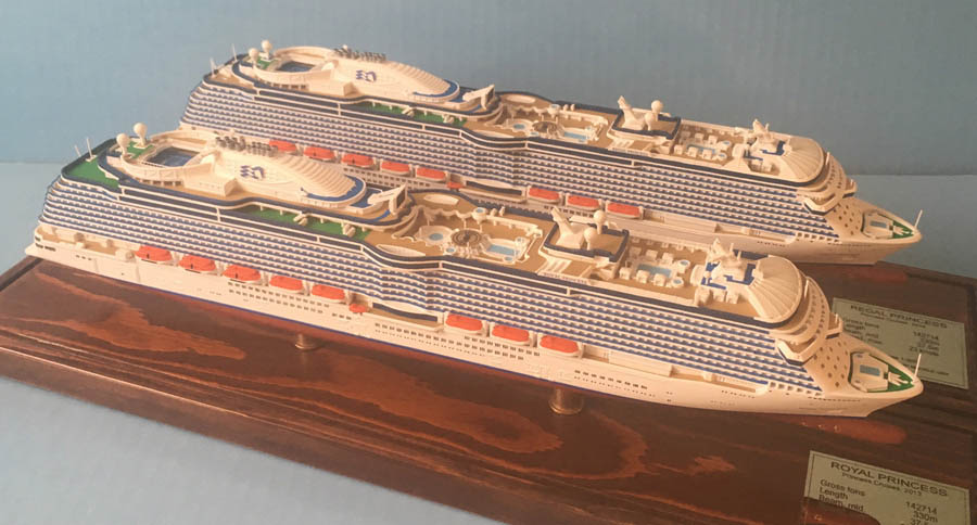 Royal and Regal Princess cruise ship models