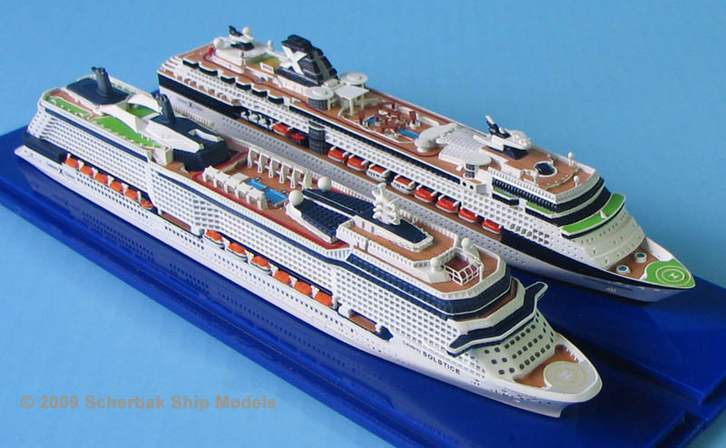 Celebrity Cruse Line ship models by Scherbak