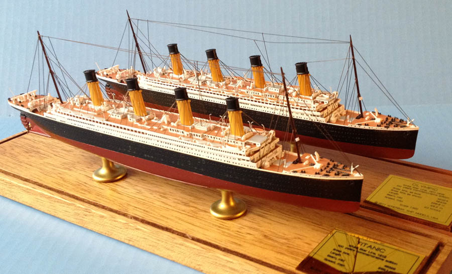 Titanic /Olympic White Star ocean liner models.jpg