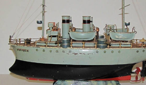 Marklin windup battleship clockwork toy boat