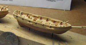Boxwood sailing ship models