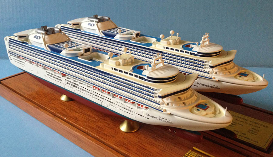 Diamond / Sapphire Princess cruise ship models.jpg