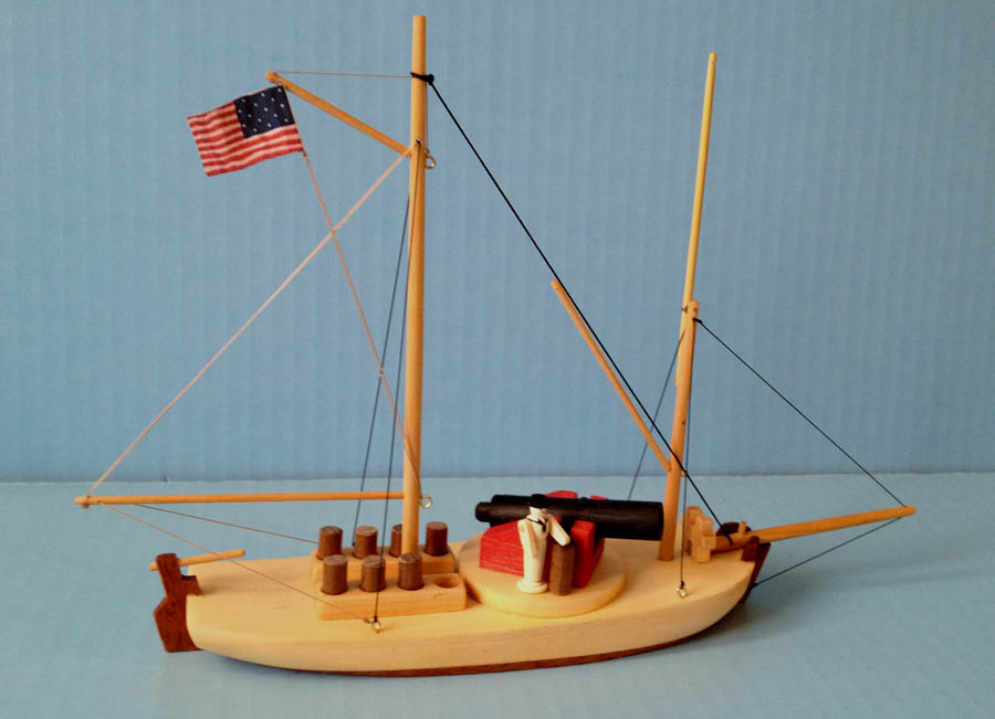 US Navy gunboat ship model toy, War of 1812.jpg